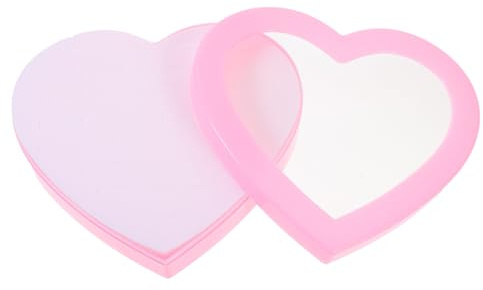 TOPPERFUN Boîte à Bagues pour Filles Rose 36 Trous en Plastique, Cœur Rétro | Étui de Rangement Simple, pour Bijoux et Boucles D’oreilles, Usage Maison ou Boutique, sans Bavures