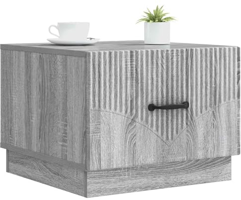 vidaXL Couchtisch Graues Sonoma 49 x 50 x 37 cm Holzwerkstoff, Stylischer Vintage-Couchtisch, rechteckig, aus hochwertigem Holz, viel Stauraum, praktischer Akzent fürs Wohnzimmer
