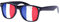 Alsino WM Lochbrille Pinehole Fanbrille Fussball Brille Länderbrille Gitterbrille Rasterbrille, wählen:V-1151 Frankreich