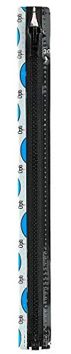 Opti P60-60-00000 Reißverschluss, 100Prozent Polyester, 00000 Schwarz, 60cm