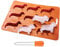 LYWUU Dackel Hundeform Silikon Eiswürfelformen und Tablett