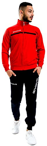 GIVOVA TUTA ONE FULL ZIP POLARFLEECE ROSSO/NERO