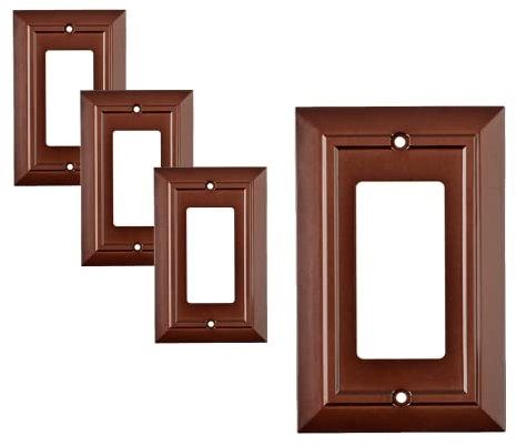 SleekLighting Lichtschalter Abdeckung Wandteller, Braun mahogany brown