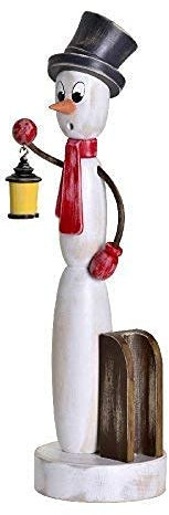 Rudolphs Schatzkiste Räuchermann Shabby Chic Schneemann BxTxH= 11x13x39,5cm NEU Rauchen Rauchfigur Rauchmann Räucherfigur Räucherkerze Smoker Kerze Figur Mann Holz Seiffen Erzgebirge Holz Schnee