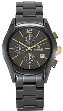 Argonau Unisex Erwachsene Analog Quarz Uhr mit Keramik Armband AU1101