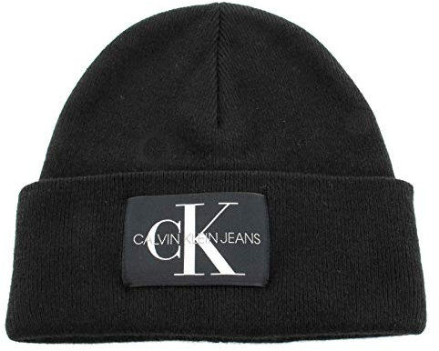 Calvin Klein Herren J Basic Men Knitted Beanie Strickmütze,per Pack Schwarz (Black BAE),One Size (Herstellergröße:OS)