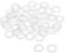 sourcing map 50 Stk. Flache Unterlegscheibe Nylon M8 Dichtung 13mm AD 8mm ID 0,8mm Dicke Klar für Wasserhahn Rohr Wasserschlauch Isolierung Schrauben