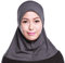 Lazzboy Schal Beading India Hat Muslim Ruffle Cancer Chemo Wrap Cap Scarf Hijab Kopftuch Für Muslimische Frauen Kopfbedeckung Solide Weiche Maxi(Grau)