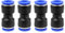 QWORK Raccordi Aria Compressa, Pneumatico Connettore, Raccordi pneumatici a sgancio rapido, Connettori in Plastica, 10mm, 4 pezzi