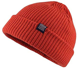 CLAPE Warm Thick Lined Hat Fine Knit Workwear Cuffed Beanie Hat Fleece Lined Skull Cap Baggy Cable Knit Hat