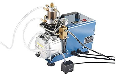 Bluetooth earphone High Pressure Air Compressor Pump, 1800W 300bar 1.8cfm 50L/min 4350psi Paintball Fill Station, Air Pump Air Rifle for Car Tire Paint Sprayers Nail Guns DIY (Color : Auto Stop)