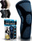 POWERLIX Kniebandage für Damen/ Männer, Kompression Kniestütze für Meniskusriss, Arthritis, Linddert Kniescherzen, ACL, Laufen, Gewichtheben, Basketball, Volleyball, Sport, Hellblau, XXL