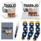 Mega Regalo Personalizado Divertido Trabajo. Trabajo un Huevo. Taza, cojin, libreta, boli y Trio de Calcetines