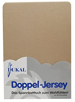 Dukal | Spannbettlaken für Laufgitter Krabbelgitter Laufstall | 100x100 cm | aus hochwertigem DOPPEL-Jersey | 100% Baumwolle | Farbe: camel