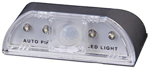 4 LED Auto PIR puerta infrarroja ojo de cerradura sensor de movimiento lámpara de luz