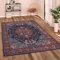 Paco Home Waschbarer Teppich Wohnzimmer Schlafzimmer Vintage Modern Orientalisch Ornament Flachgewebe Bordüre, Grösse:240x340 cm, Farbe:Rot 2
