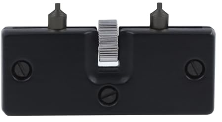 masar Premium – Outil Ouvre-Boîtier de Montre Jusqu’à Ø 50 mm - Mâchoires Rondes en Acier, Réglable – pour Changer Piles, Réparation Montres Étanches - Black Silver