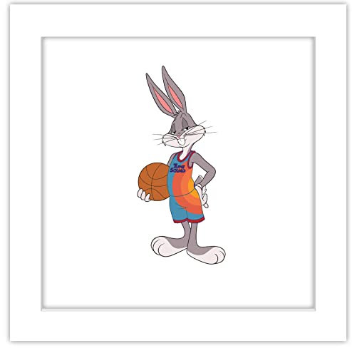 Trends International Gallery Pops Space Jam – Bugs Bunny Wandbild Poster, 30,5 x 30,5 cm, weiß gerahmt