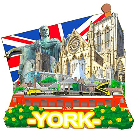 UK York Kühlschrankmagnet aus Holz, 3D-Landmarken, Reise-Sammelstück, Souvenirs, Dekoration, handgefertigt, 255