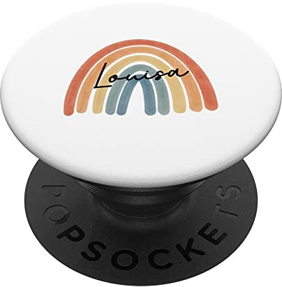 Neugeborenes Baby Louisa, personalisierbares Geschenk, Regenbogen-Kinderzimmer PopSockets mit austauschbarem PopGrip