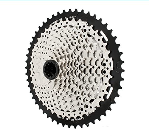 BIKECO 12-Fach Kassette für Micro Spline Nabe 12-Fach MS Kassette 10-50T/52T MTB Kassette 12-Fach Ultraleicht Mountainbike Kassette für Shimano M7100 M8100 XTR M9100 (12 Fach 10-50T)