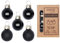 Inge-glas Weihnachtskugeln Glas 2cm x 25 Stück in Kartonbox Christbaumkugeln Set schwarz Ebony Black