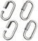 4 Pcs Stainless Steel Locking Carabiner, Quick Link Chain Connector Heavy Duty, for Climbing, Fishing, Hiking, Traveling