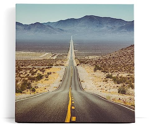 Paul Sinus Wandbild 80x80cm Route 66 USA Straße Berge Landschaft Gebirge