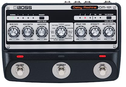BOSS DM-101 Delay Machine | Ultimate Analog Delay Pedal with Advanced Technology | Warm, Saturated & Highly Musical Tone | 12 Unique Modes | Stereo Operation | 127 User Memories | MIDI I/O