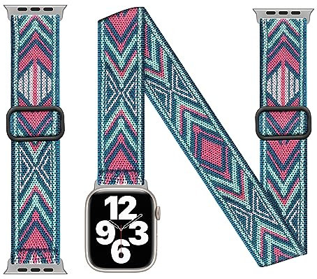 Knöchel/Arm Band Kompatibel mit Apple Watch Band 38mm 40mm 41mm 42mm für Frauen Männer, dehnbares Band Einstellbare Armbänder für iWatch Serie 11 10 9 8 7 6 5 4 3 2 1 SE lvjian