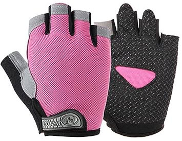 ZKGYUS 1 Paire Mitaine Sport Femme, Gants de Fitness, Gants Muscu, Gants Respirants pour Entraînements, Gym, Gymnastique, Halterophilie, Fitness, Barre de Traction, Rose