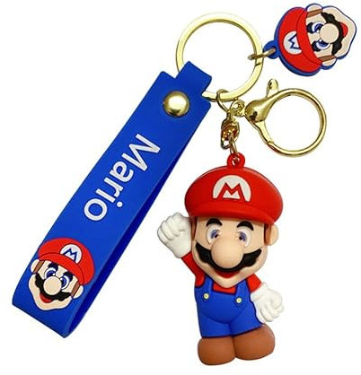 AKAMAS 1 pièce Rouge Porte-clés de dessins animés,Porte-clés Anime,3D Porte-clés en silicone,Mignon Accessoire de décoration pour sac,Cadeaux de Noël et d'Anniversaires des enfants