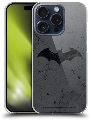 Head Case Designs Offizielle Batman DC Comics Logo Gestresst Hush Harte Rueckseiten Handyhülle Hülle Huelle kompatibel mit Apple iPhone 15 Pro