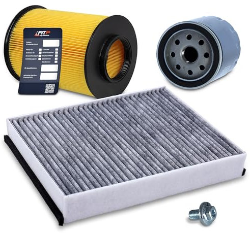BESTPRICE Inspektionspaket Filterset mit 1x Ölfilter; 1x Innenraumfilter; 1x Luftfilter; Kompatibel mit FORD FOCUS Mk3, KUGA Mk2 (DM2), C-MAX Mk2 (DXA/CB7, DXA/CEU), GRAND C-MAX (DXA/CB7, DXA/CEU)