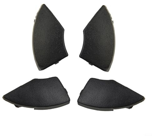 Oniissy Copertura per pulsante auto, ricambio per 500 radio CD, 4 pezzi, nero