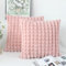 OYIMUA Rosa Kissenbezug 40x40 2er Set Flauschig Kuschelkissen Plüsch Kissenbezüge Dekokissen Weich Pelz Kissenhülle Luxus Sofakissen Quadratisch Deko Kissen