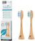 truemorrow Nachhaltige Aufsteckbürsten aus Bambus für happybrush Eco VIBE 3 Schallzahnbürste | 2 Stück | plastikfreier biologisch abbaubarer Griff | vegan klimaneutral | Mittlere Borsten | Blau Grün
