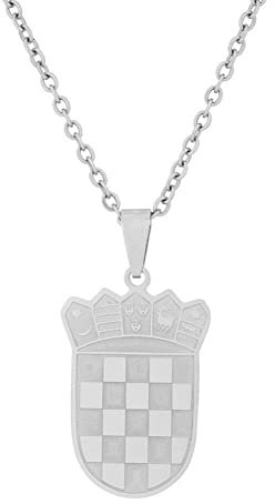 Kroatische Flagge Halskette Kroatien Anhänger Halskette Gold Silber Farbe Kroatische Halskette Kroatische Schmuck Geschenk Für Frauen Männer Männer