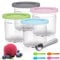 DAZZTIME Bacs à Crème Glacée,Récipient Creami pour la machine à glace Ninja Creami,4 Pièces accessoires pour Récipients à Crème Glacée pour la série NC301 NC300 NC299AMZ,sans BPA 16 oz.