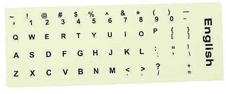 Generic Super Wear-Resistant Piano Keyboard Sticker Glow Dark Keyboard Film for Laptop Desk PC