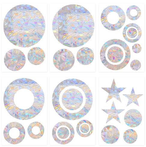 39 Pezzi Adesivi Anticollisione per Uccelli Anticollisione per Uccelli Prismi Adesivo Elettrostatico per Vetro Uccelli Anticollisione Adesivi Utilizzato per Prevenire Gli Impatti con Uccelli