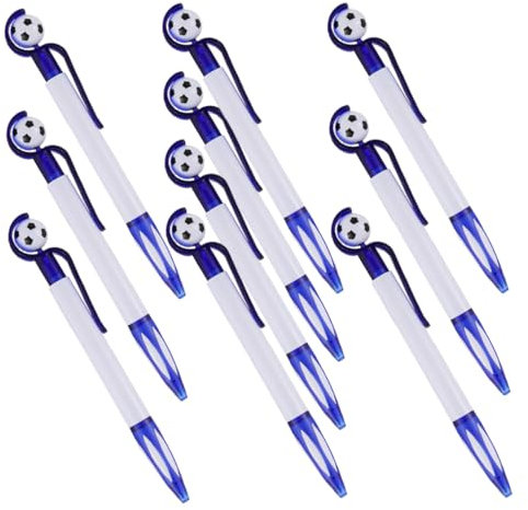Sewroro 10pezzi Penne Sfera Retrattili Con Design Calcio Di Penne Colorate Per Scuola e Ufficio Gadget Decorativi Per Feste Di Compleanno Tema Calcio