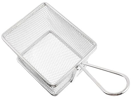Hoement Cesta Para Freír Alimentos Inoxidable Resistente y Duradera Para Papas Fritas y Refrigerios