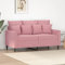 Willood 2-Sitzer-Sofa Rosa 120 cm Samt