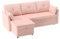 xixiworkshop Multifunktionales Schlafsofa mit Stauraum und ausziehbarem Bett, Chaiselongue-Wechselsofa, Sektionssofa mit Stauraumsitzen, modulares L-Sofa, modulares Ecksofa für Wohnräume,Pink