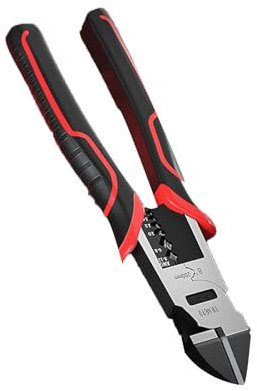 DEFIYEAR Wire Cutters, Pro-High Leverage Diagonal Pliers - Multifunction Wire Cutters Heavy Duty with Wire Stripper and Crimper, Used for Electrical and Repair Work, Ergonomic Non-Slip Grip