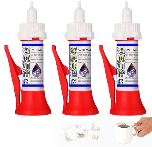 Powerful Solder Multi-Material Repair Adhesive, 5210 Oil Based Glue, Universal Adhesive Strong Welding, Welding High-Strength Oily Glue, for Wood, Furniture, Shoes, Cups (3PCS)