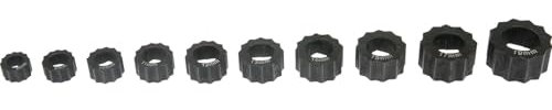 WGB Ausdreher Set - ideal zum Herausdrehen abgerundeter Bolzen, Muttern & Schrauben, Werkzeugstahl - 10-teilig