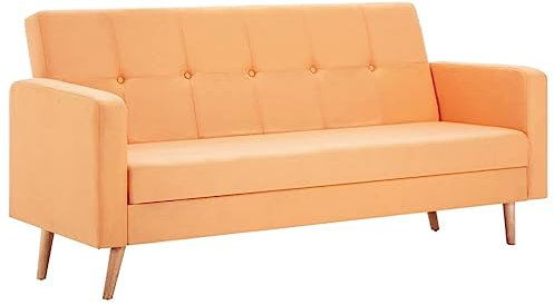 ULUYYUC Wohnzimmer Couch Big Sofa Kleine Couch Sitzecke Wohnzimmer - Sofa Stoff Orange für Jugendzimmer Schlafzimmer Esszimmer Wohnzimmer