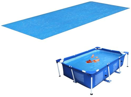 CGTQROVR Pool Cover 7x5ft /220 * 150cm PE Rectangle Pool Cover with Thermal Bubbles to Retain Heat and Reduce Evaporation
